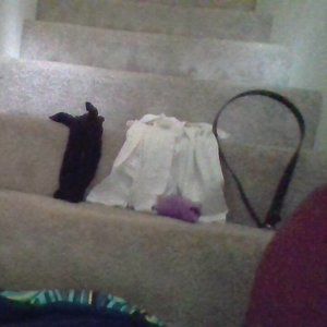 panty hoes belt shirt gloves